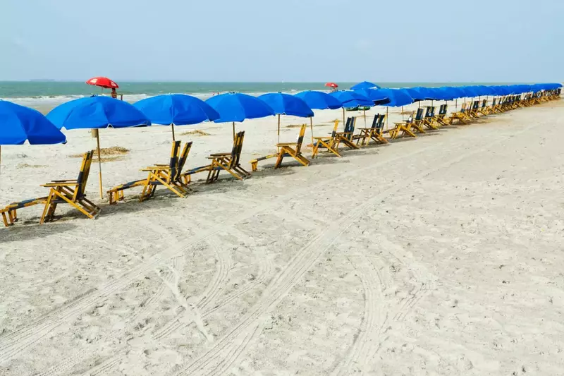 Beach Chairs & Umbrellas available for rent - set up everyday for you!