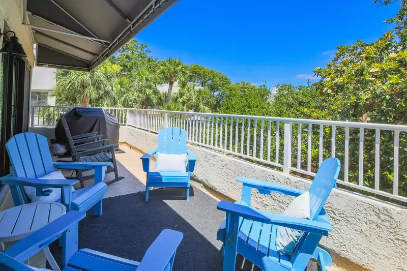 Start or end your day on this home's fabulous back porch.