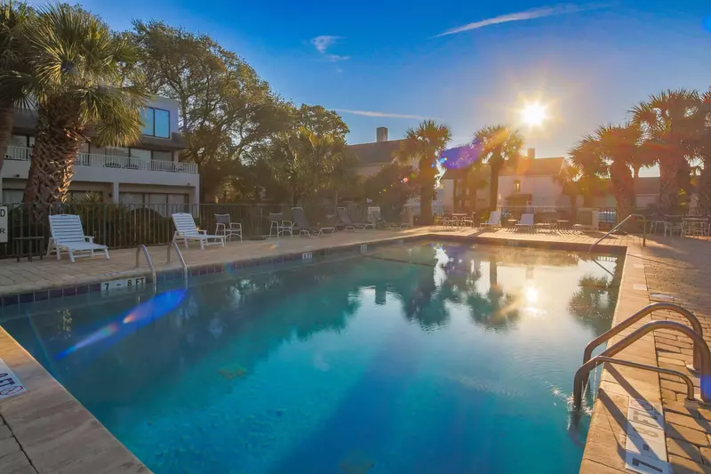 This community pool is shared by only seventee Beach Villa units.