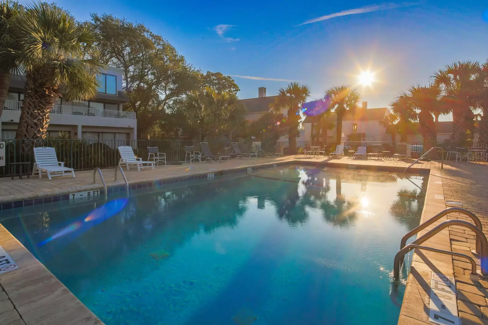 This community pool is shared by only seventee Beach Villa units.