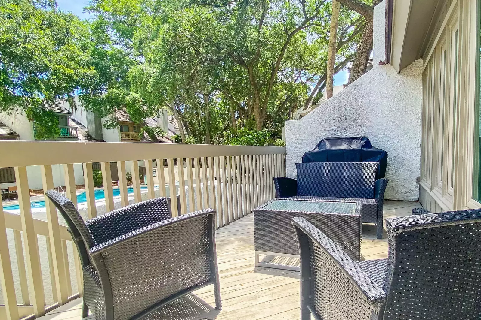 There's a large gas BBQ grill available for guest use.