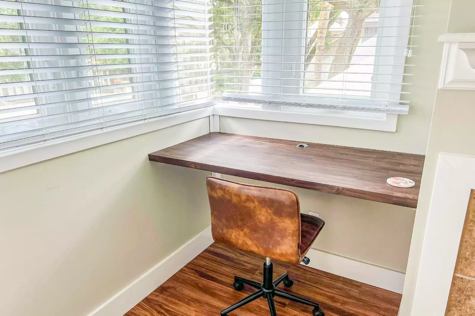 This dedicated workspace is located in the master suite.