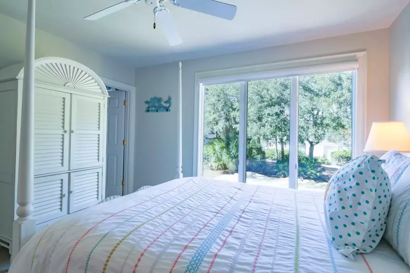 This guest suite receives lovely natural light.