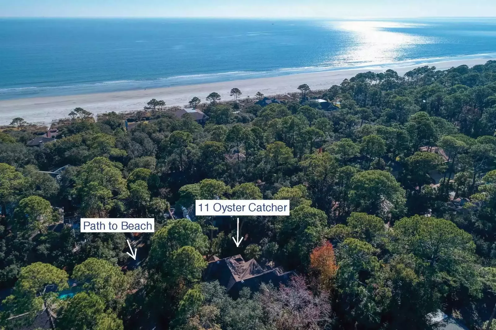 It is an easy walk to the beach from Oyster Catcher.