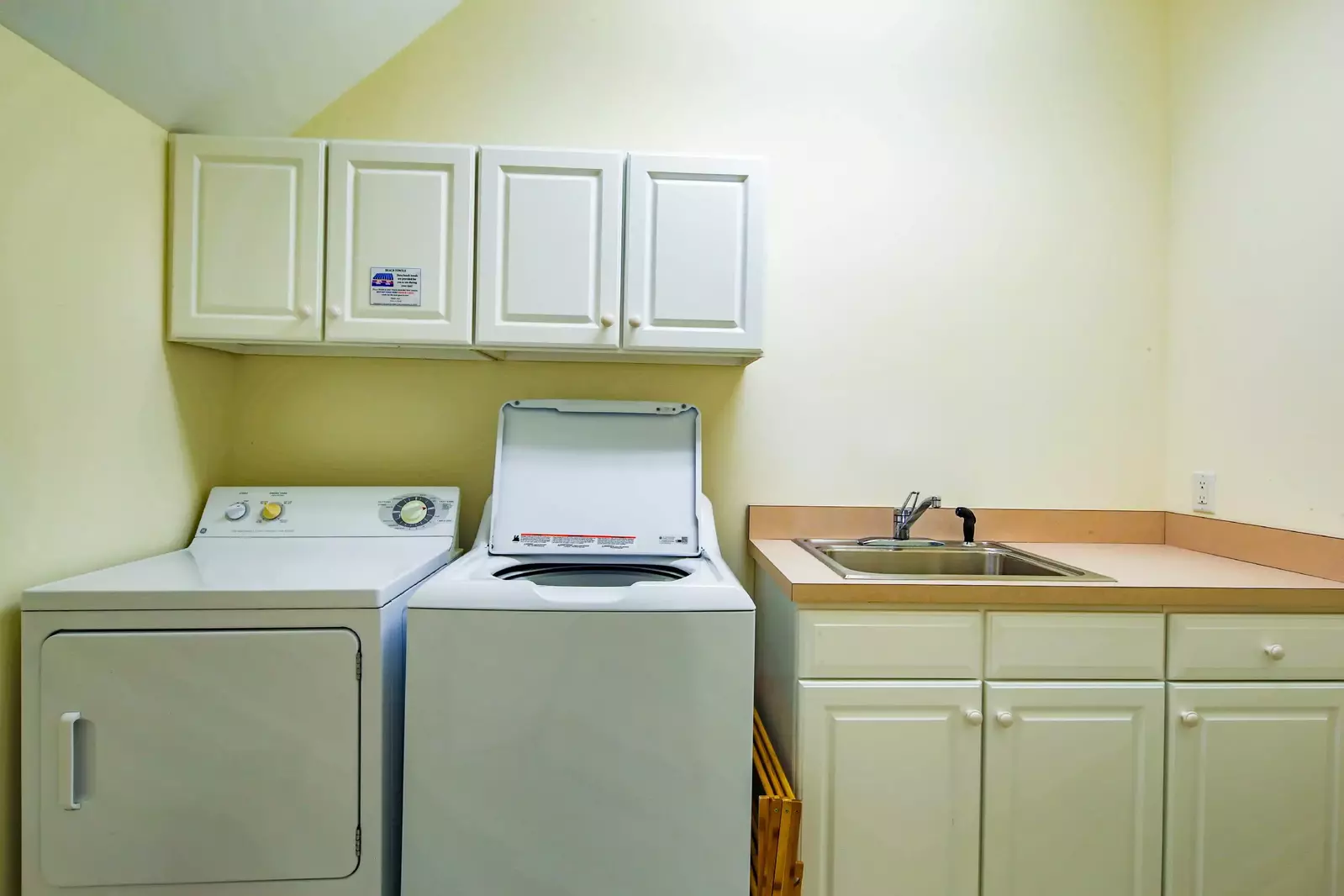 There is a laundry room on the second floor of the home.