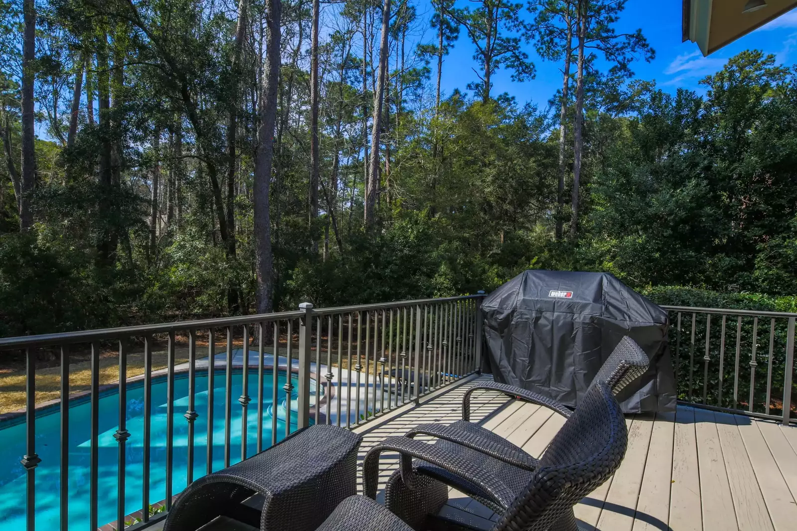 There is also a gas grill on the back deck.