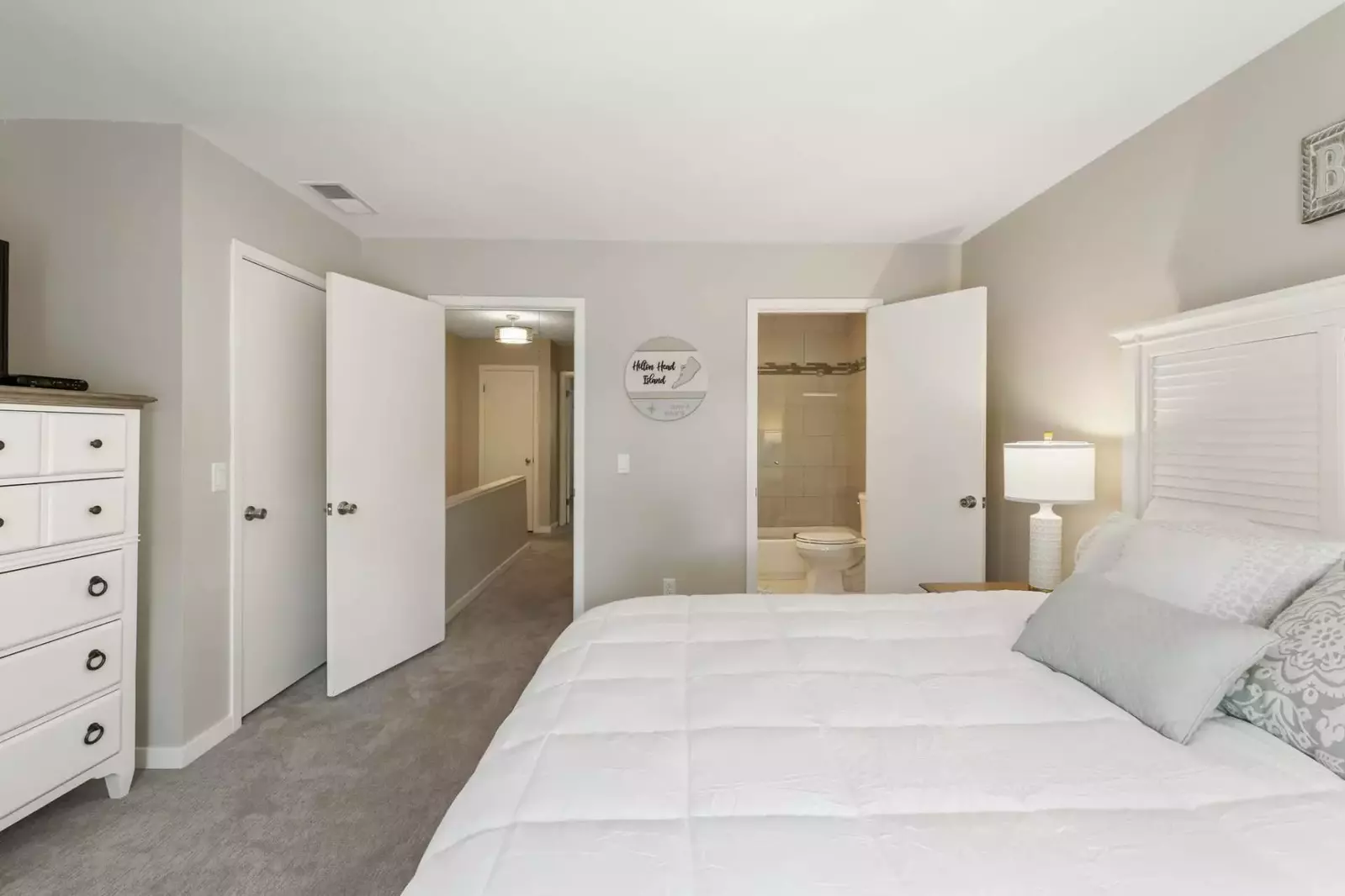Primary bedroom with King sized bed