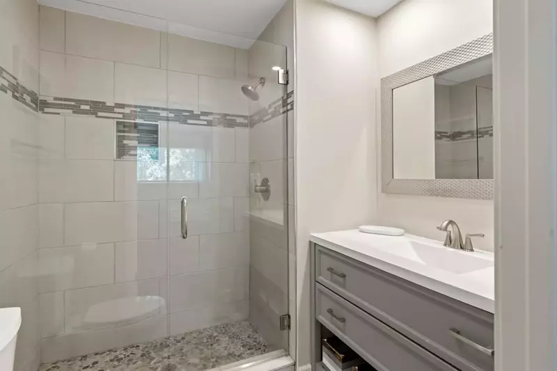 Guest bedroom en suite bath with walk-in shower