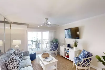 Sliding doors leading to outdoor balcony