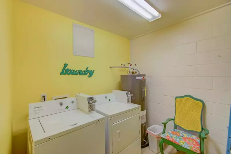 Beachwood complex community laundry room, located on the 3rd floor, coined operated