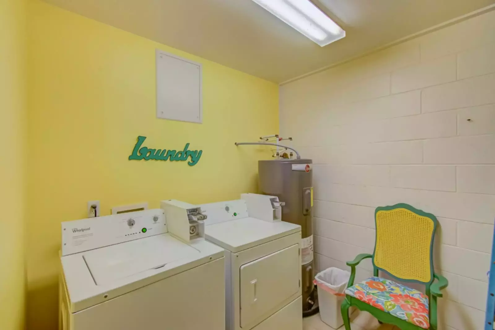 Beachwood complex community laundry room, located on the 3rd floor, coined operated