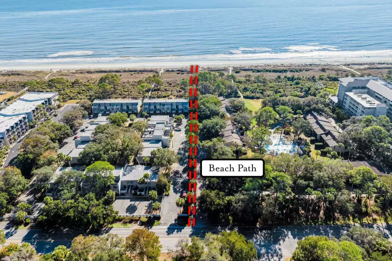 The public beach path from S. Forest Beach Drive