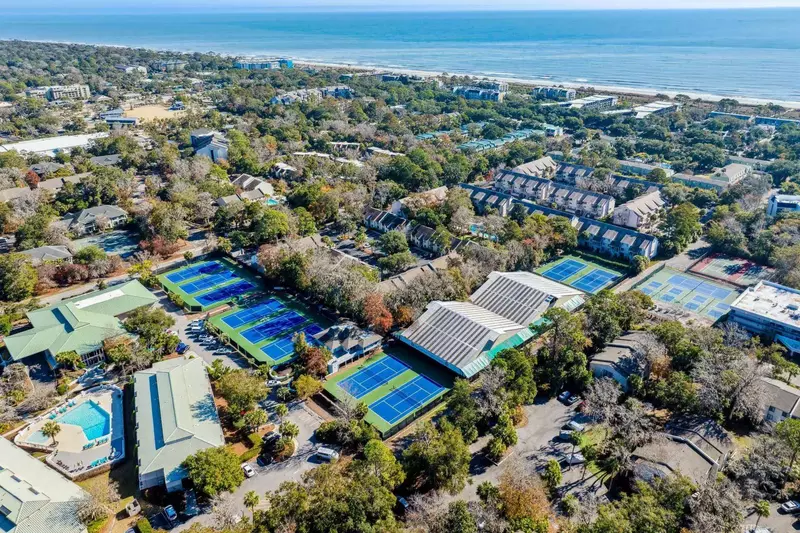 A short walk from the villa to The Van Der Meer Tennis Center