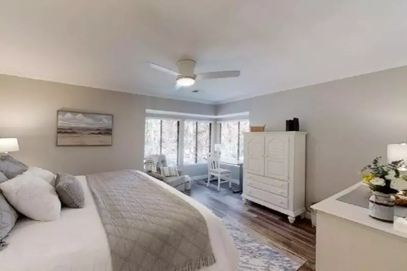 Spacious Master bedroom with lots of natural light
