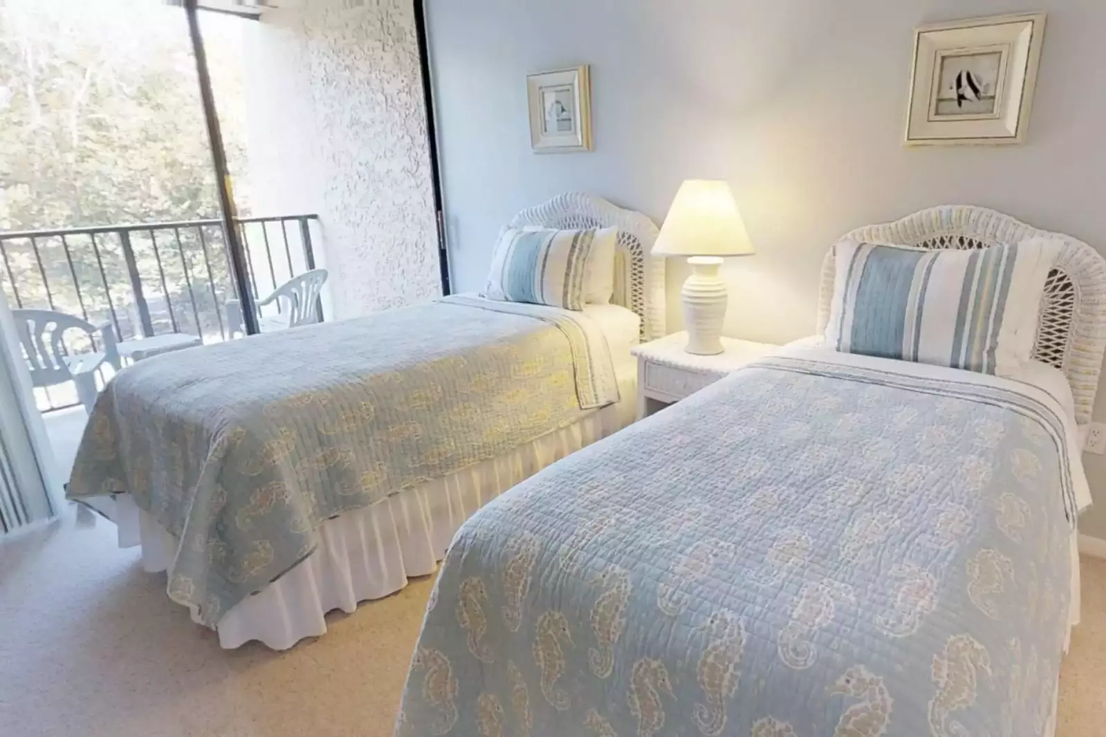 Calming colors in guest bedroom