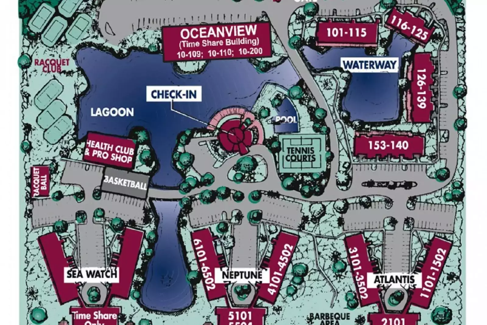 Property map of the Island Club