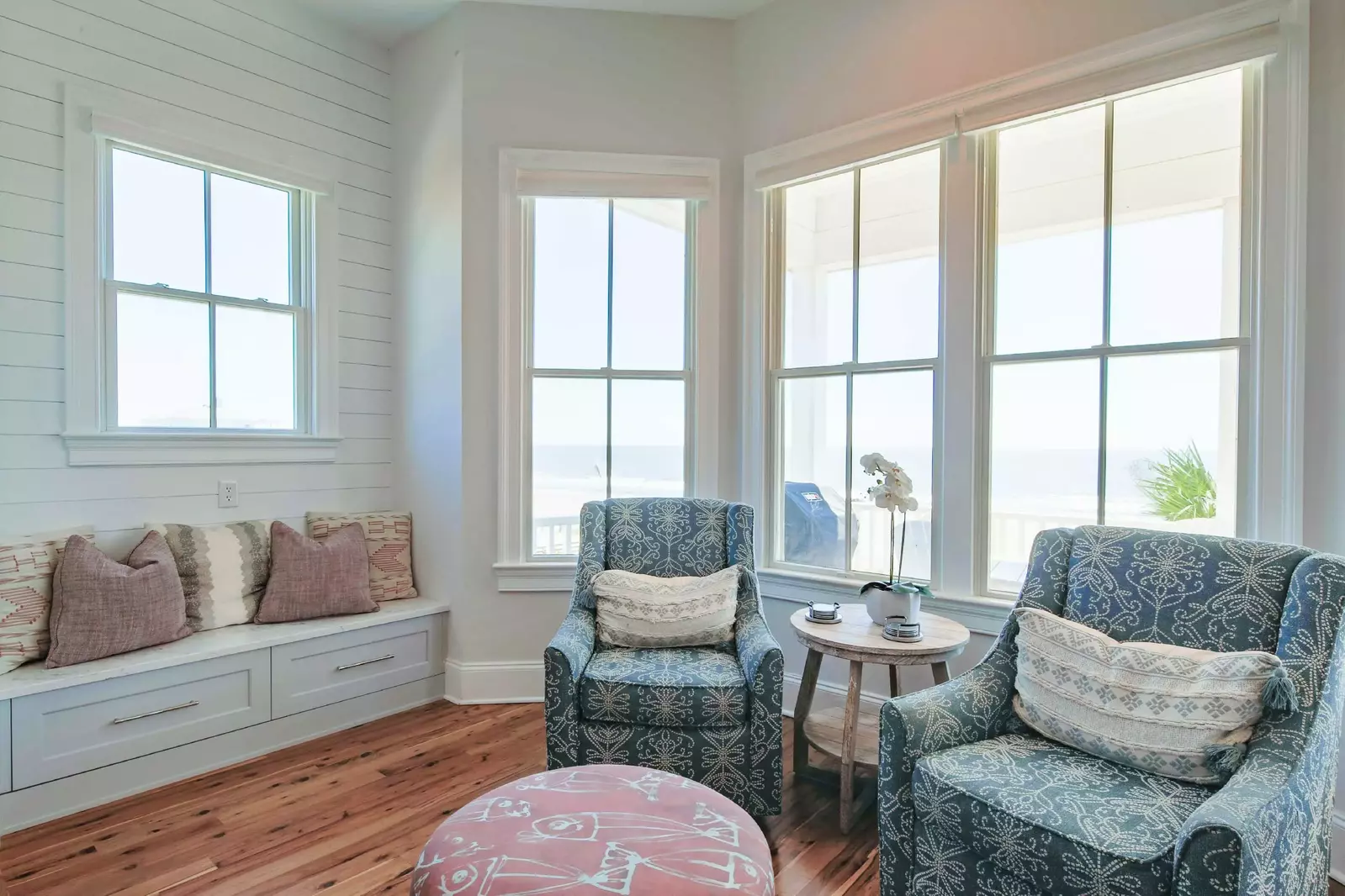 You get incredible views of the ocean from the living room, dining room & kitchen.
