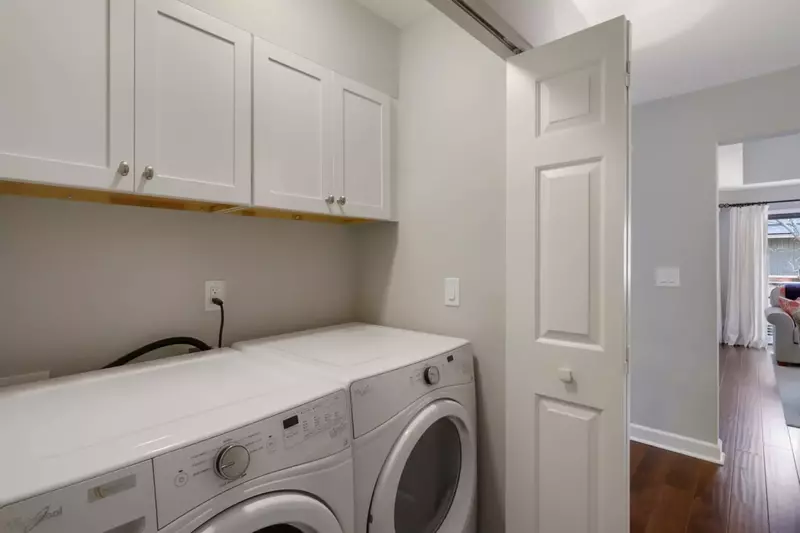 The vacation must have...a full size Washer & Dryer