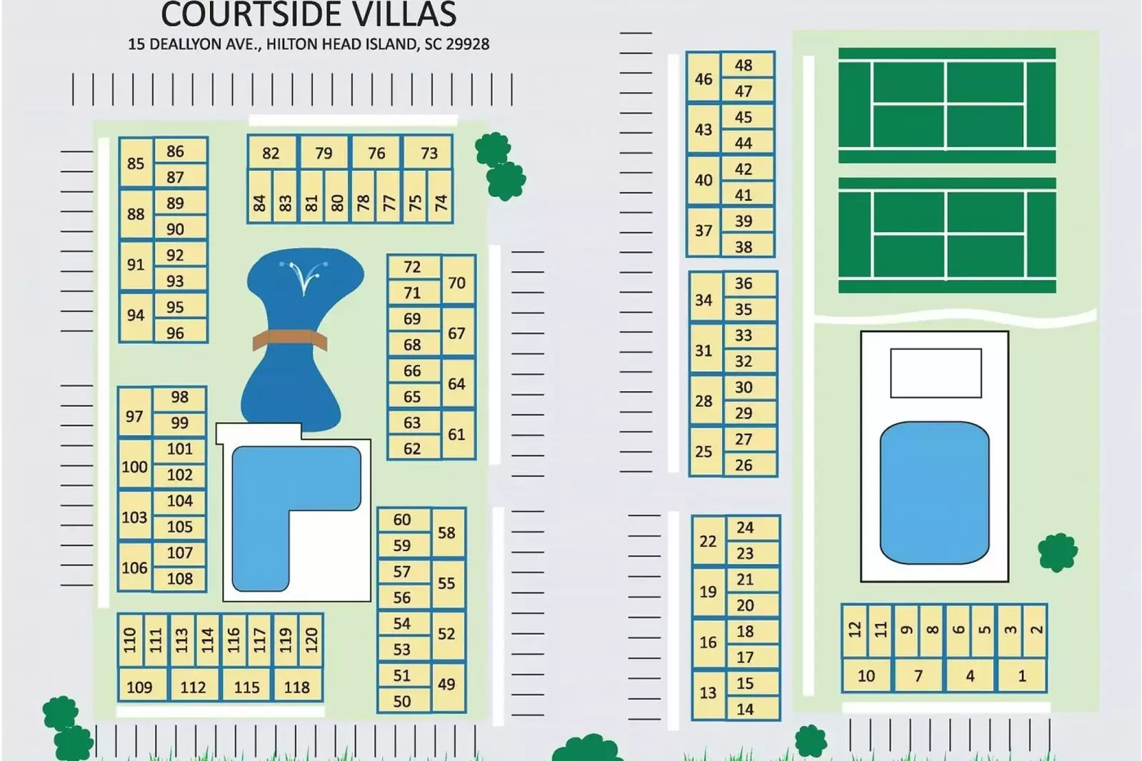 Map of Courtside Villas