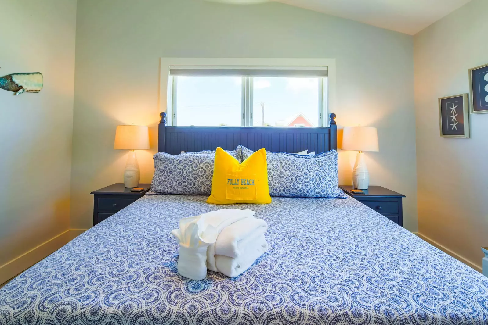 Each of the beds will be made in advance of your arrival with freshly laundered sheets.