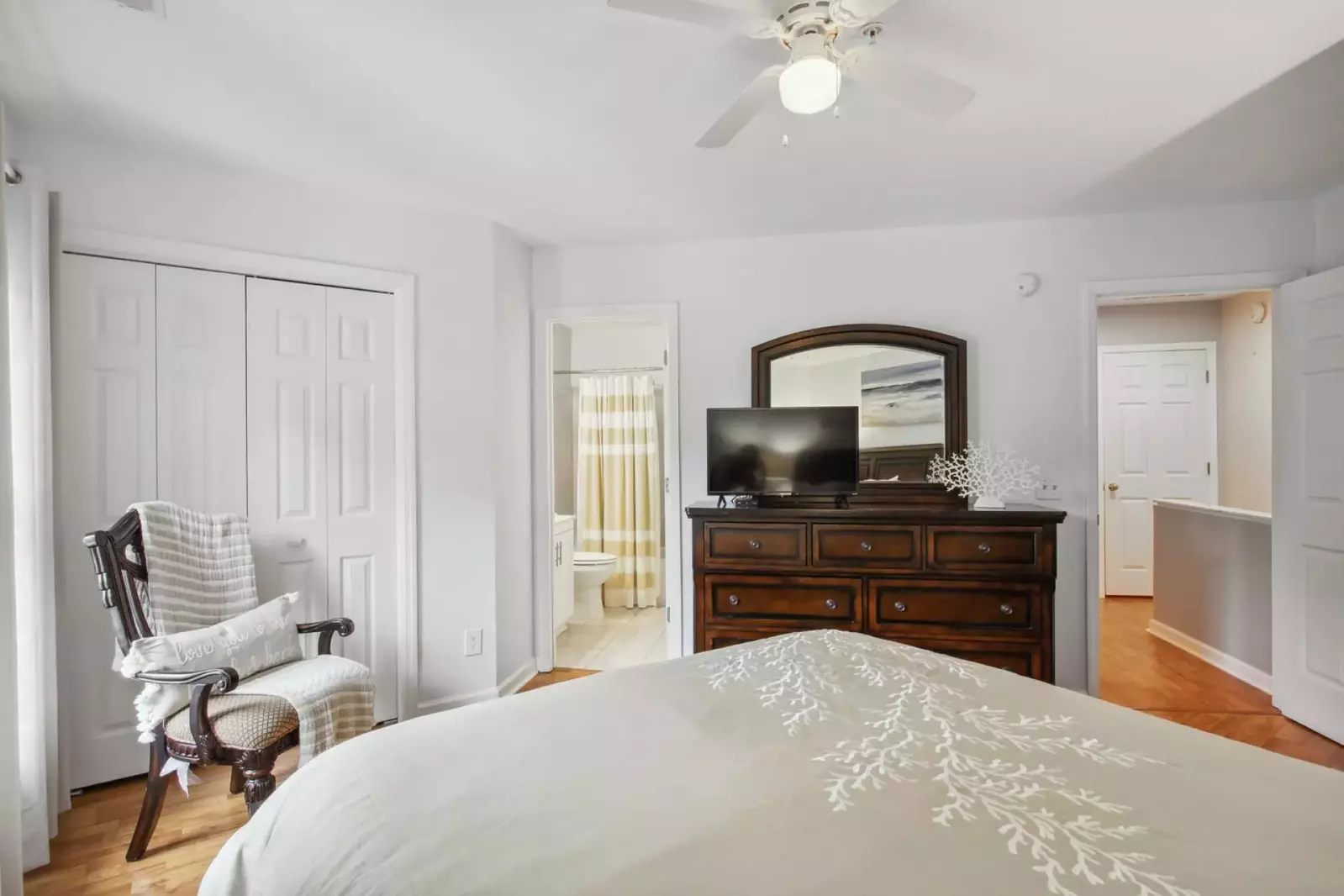 Master bedroom with lots of natural light