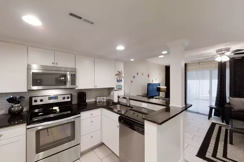 Updated kitchen with stainless steel appliances