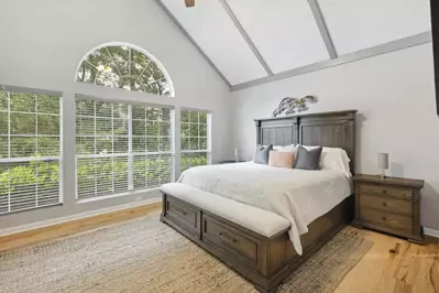 Primary bedroom with king bed
