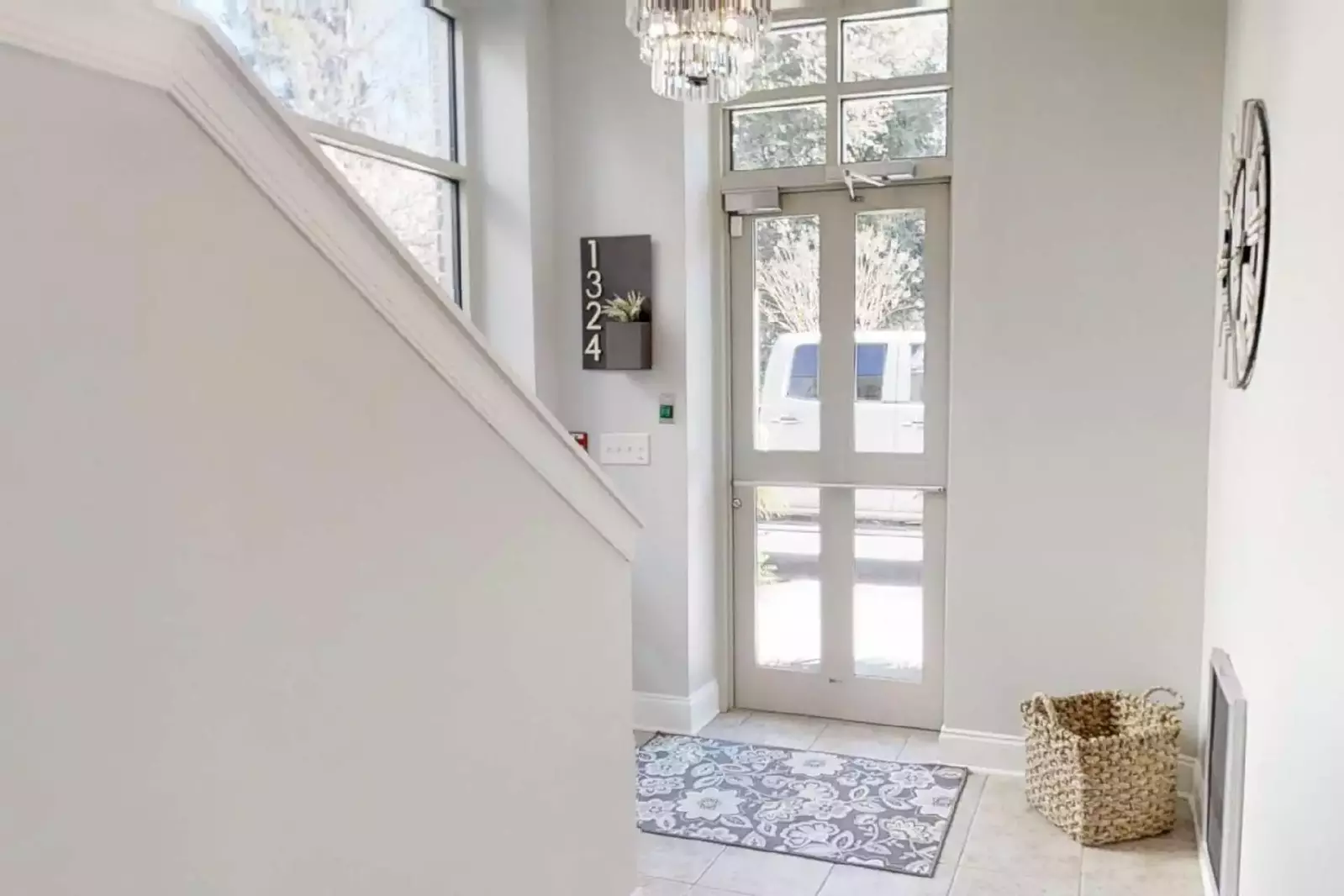 First level interior hallway
