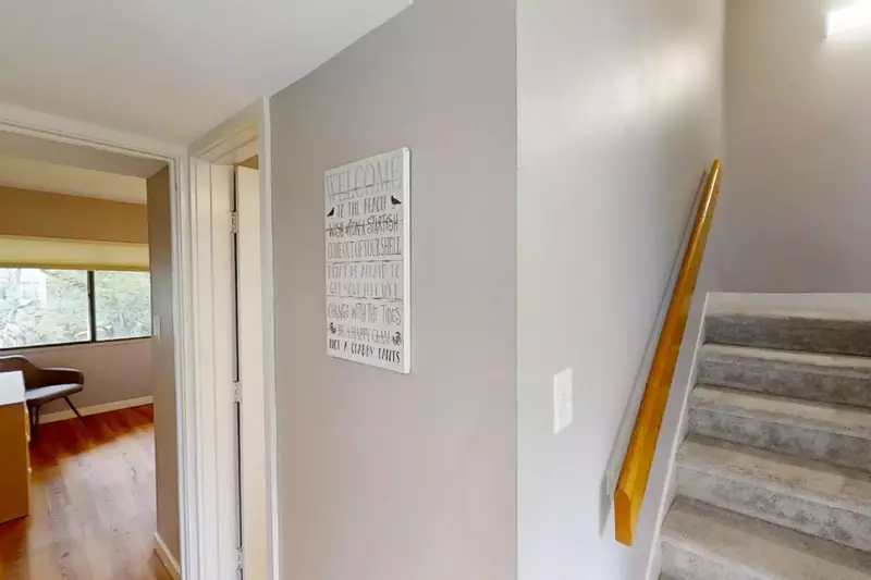 Stairs leading up to second level