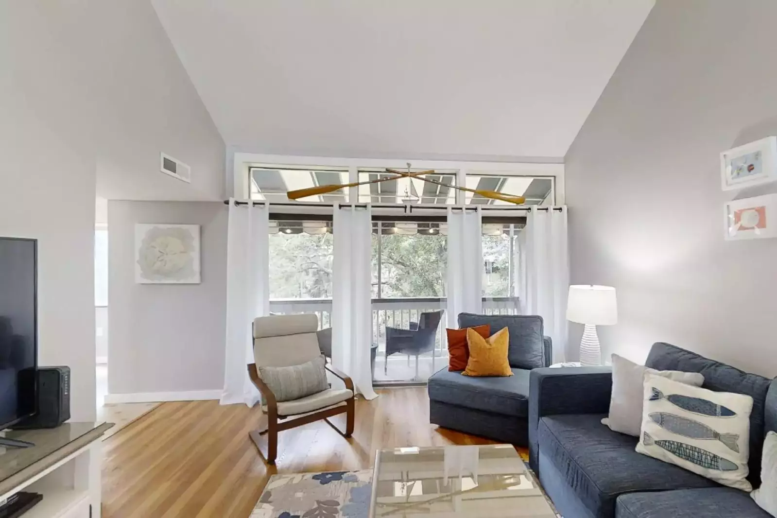 Living space located on second level of townhouse