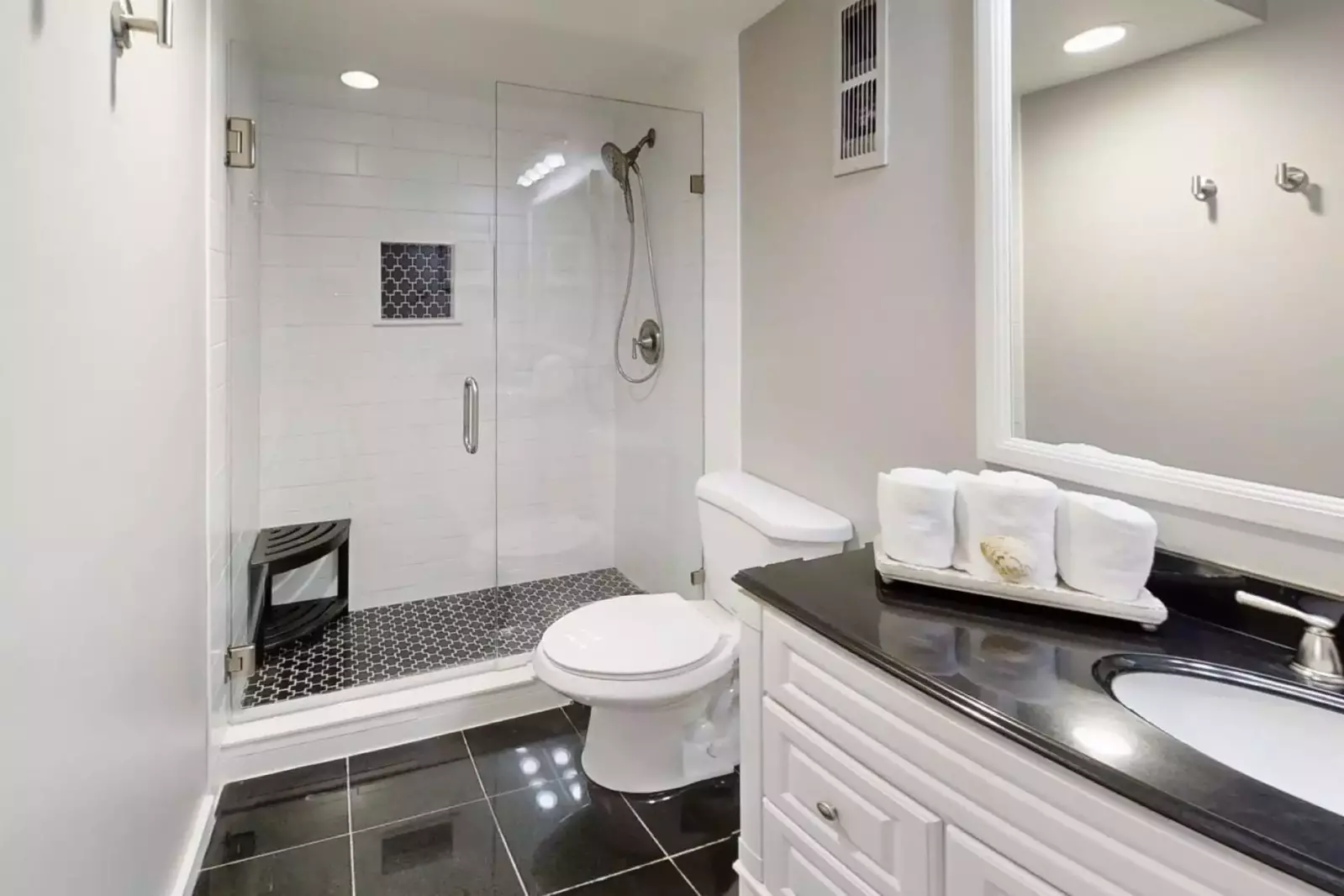 Recently renovated ensuite bath-third level