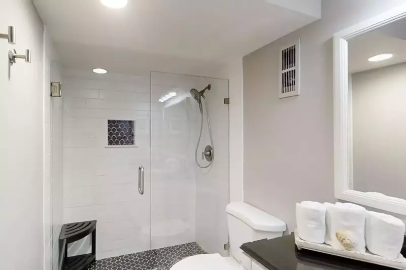 Beautiful tile  and fixtures
