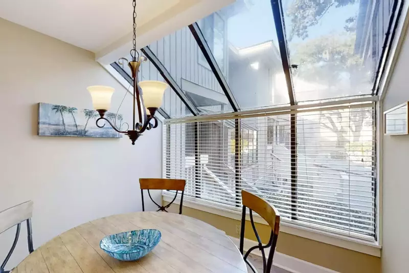 Kitchen table offers additional seating and lots of natural light