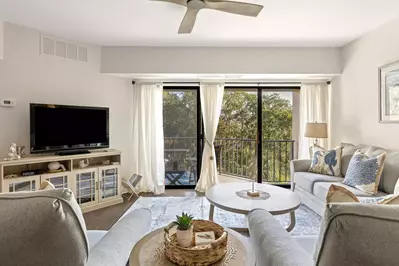 Sliding doors out to the private balcony