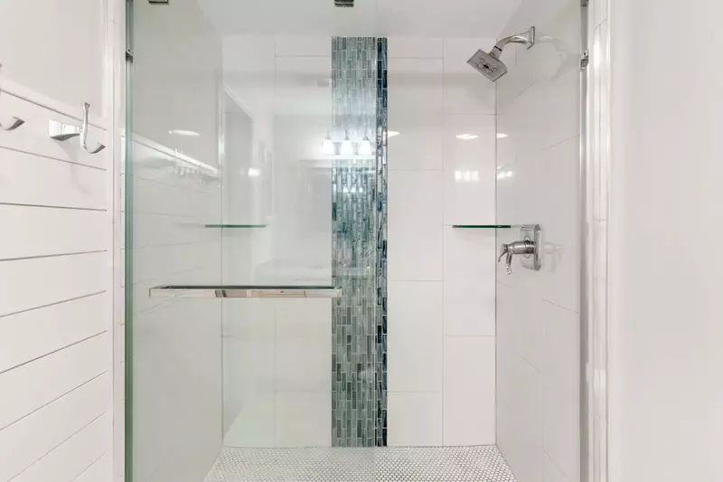 Updated walk-in shower