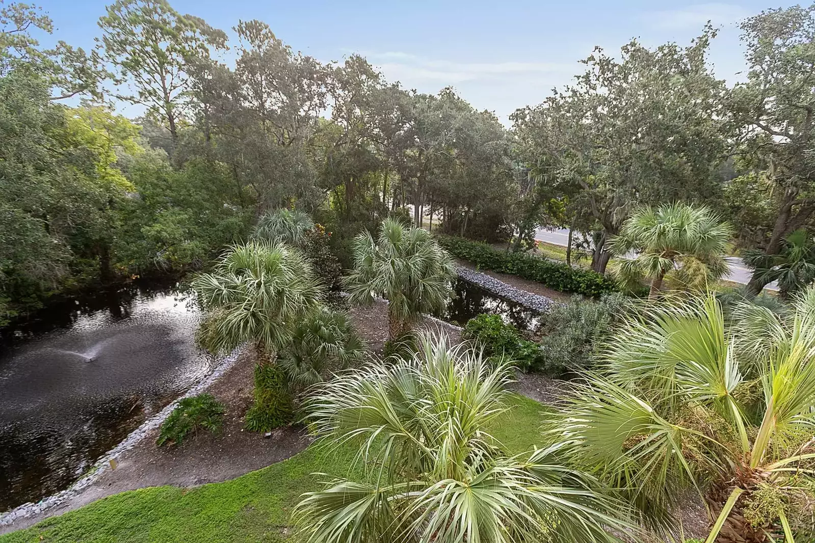 Enjoy the gentle sound of the fountain from your Private Balcony