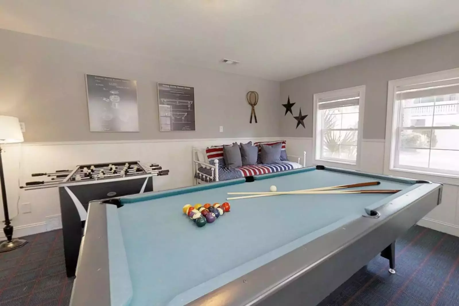The game room has a twin trundle bed-bedroom #1