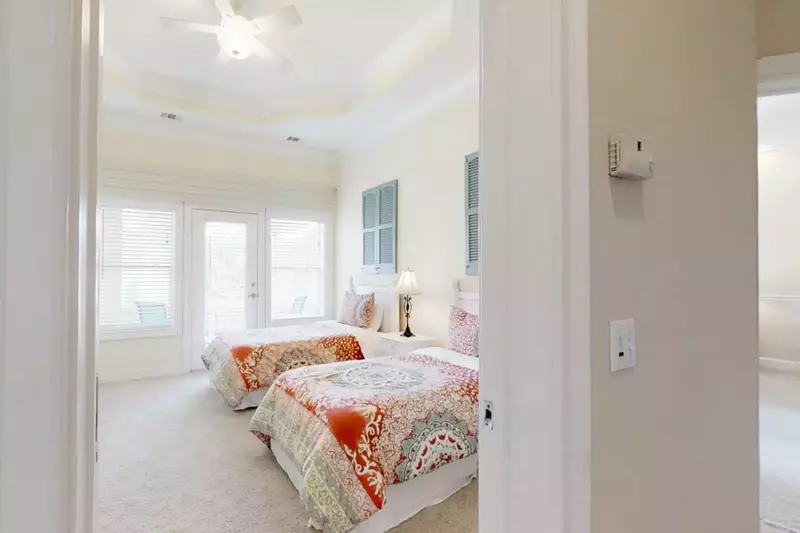 Guest bedroom #4 has a door to third floor balcony