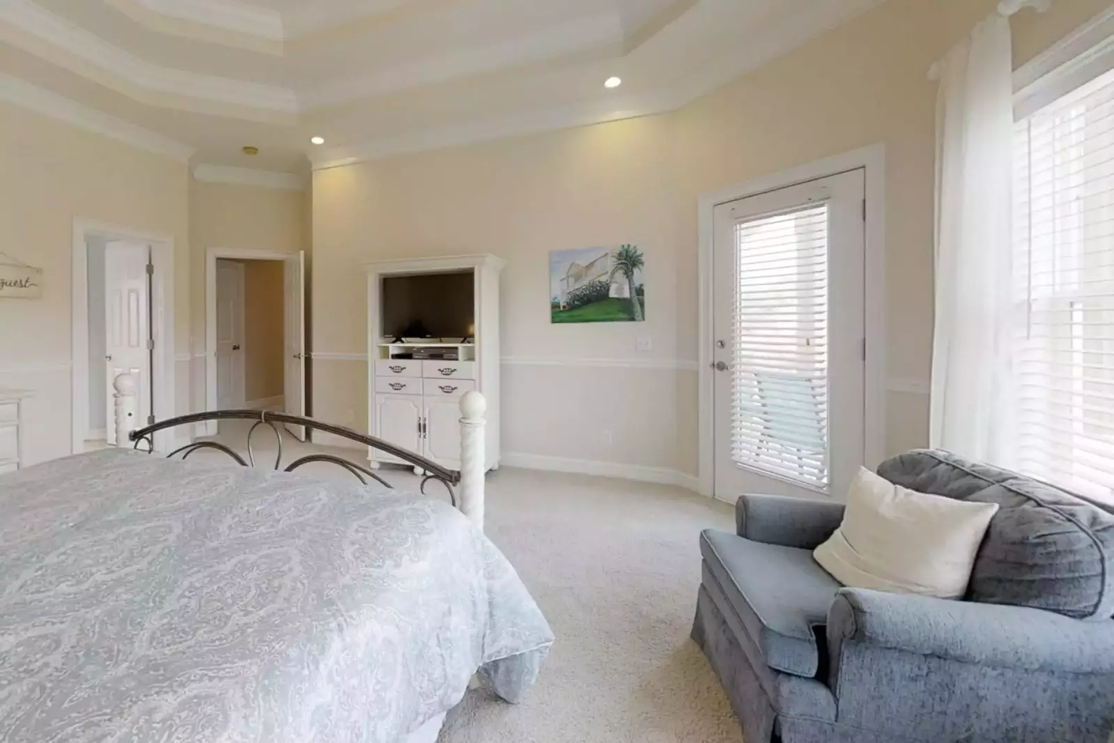 The Master Suite has access to the third level balcony