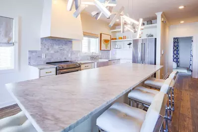 Ocean Sunrise is a gorgeously renovated oceanfront home in Wild Dunes Resort in Isle of Palms.