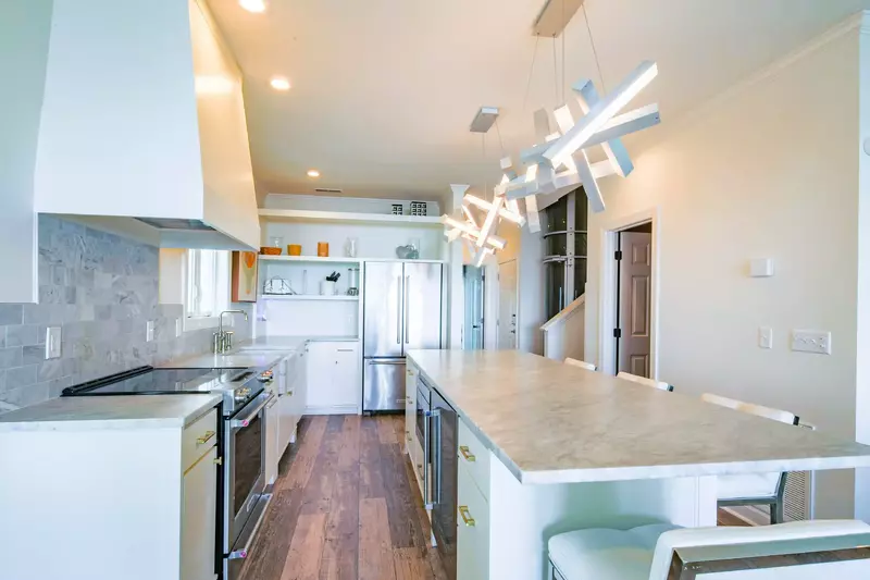 When you enter the home, you'll find this stunning kitchen with top of the line fixtures and appliances.