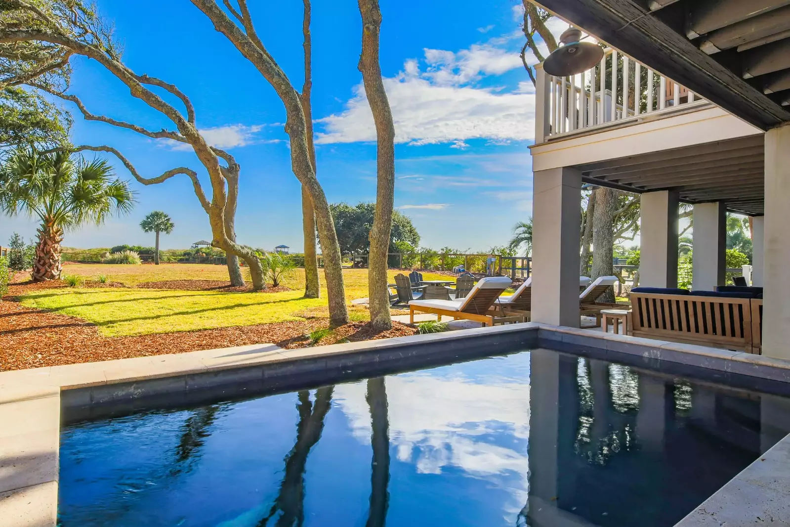 The private pool can be heated for an additional fee.