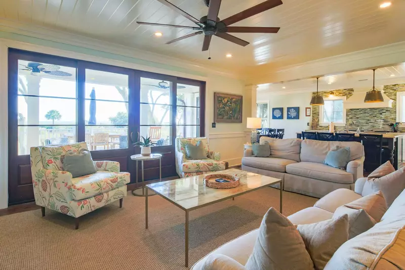 You may also access the back deck through the living room.