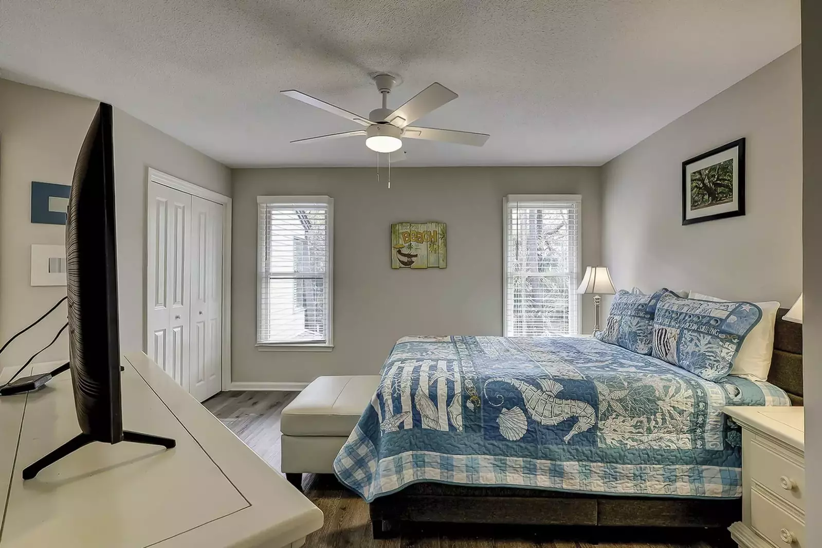 Primary Bedroom with ceiling fan
