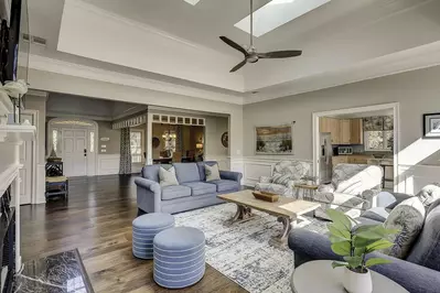 The lovely light filled living room