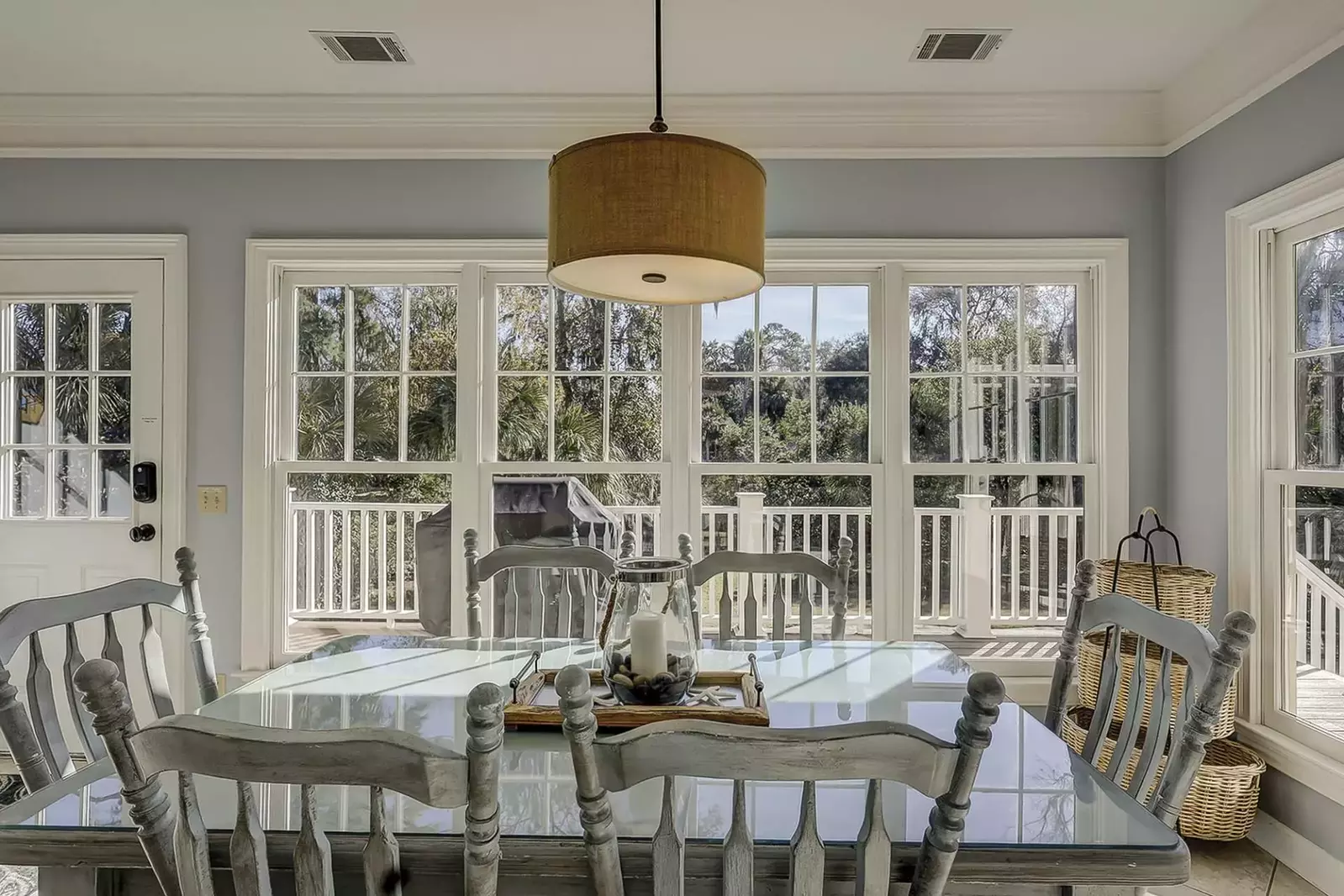 Beautiful windows overlooking the back yard