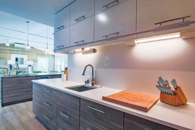 There's a second sink and terrific counterspace in the kitchen.