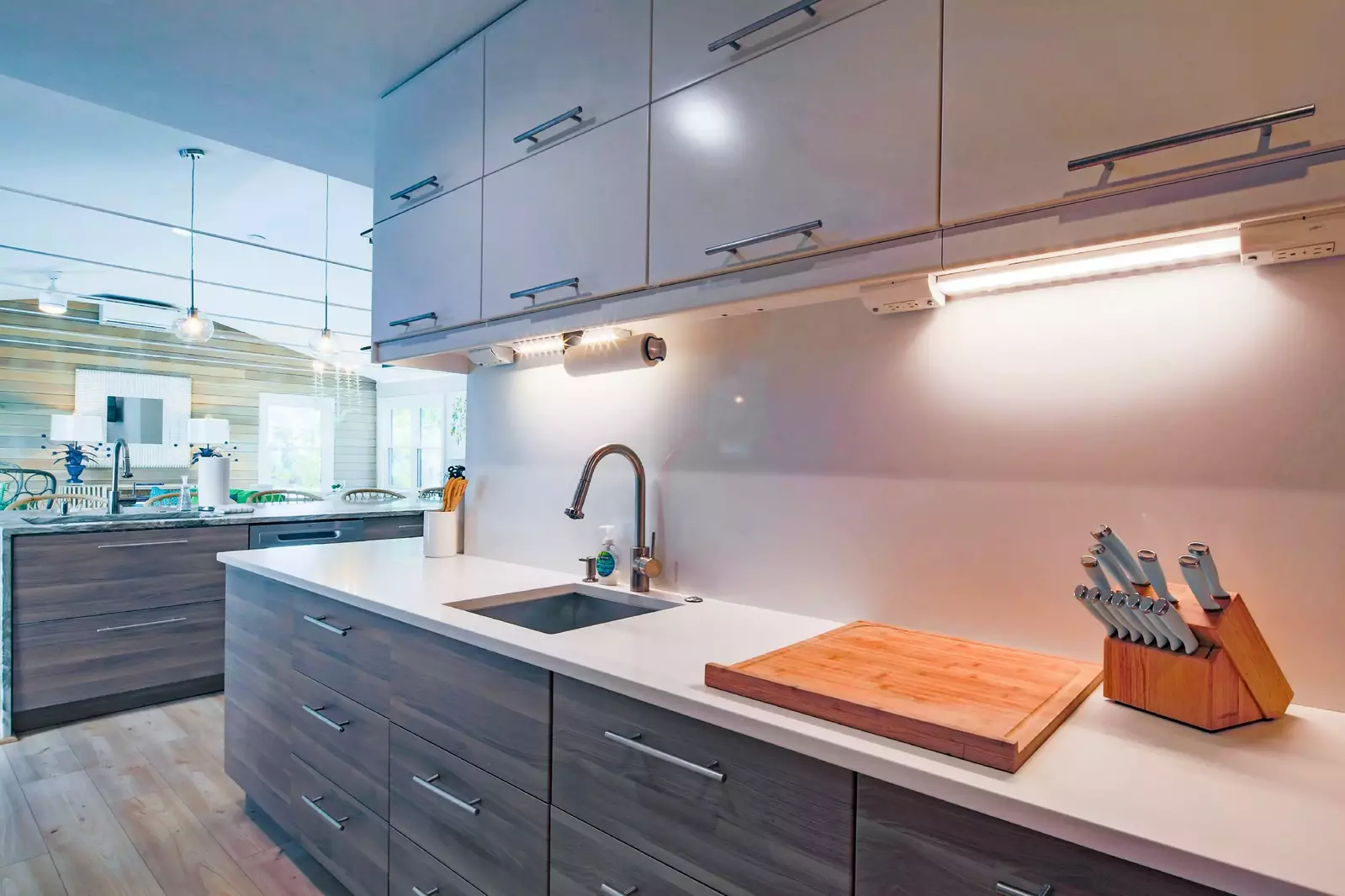 There's a second sink and terrific counterspace in the kitchen.