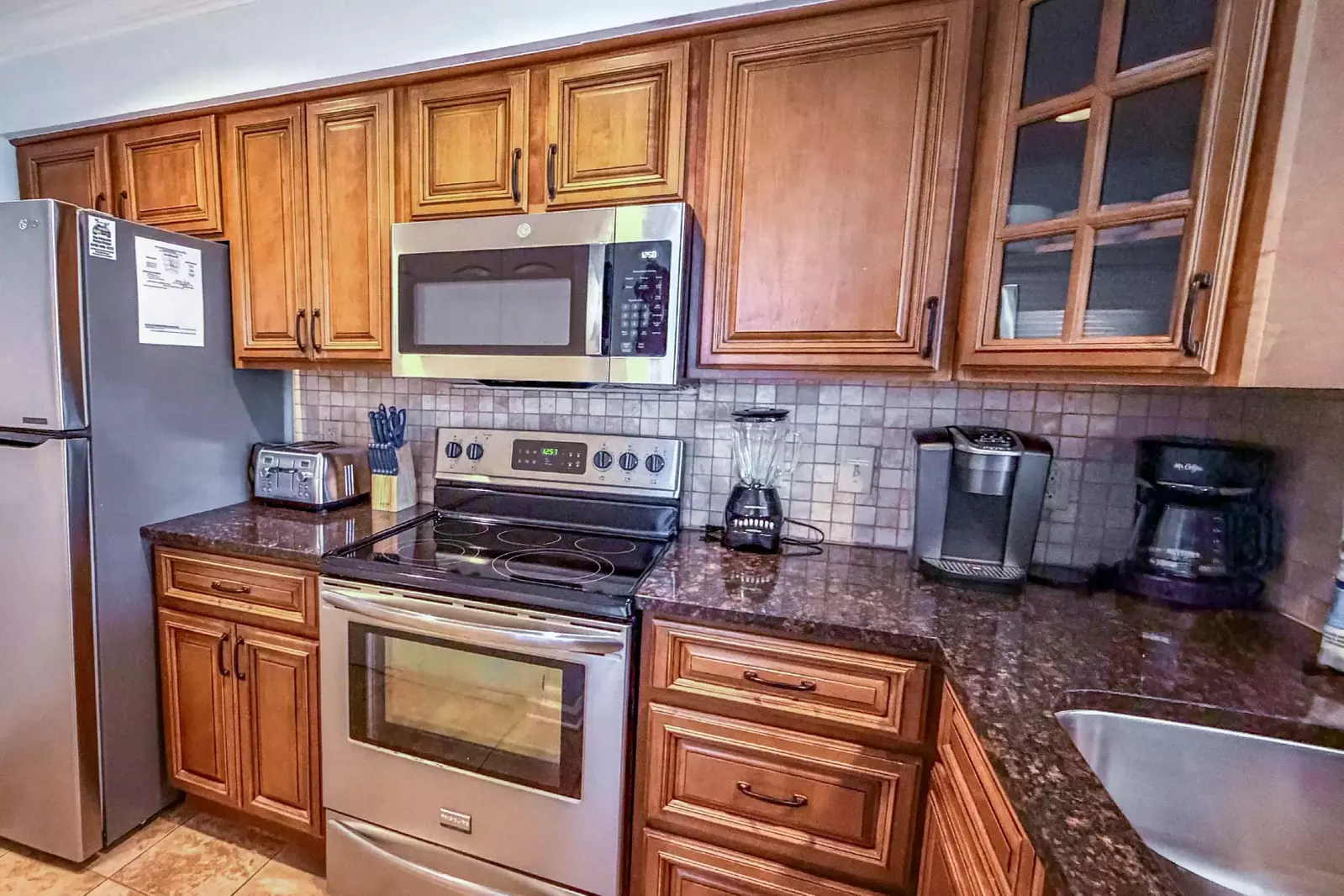There's plenty of room to prepare your family's meals within the spacious kitchen.