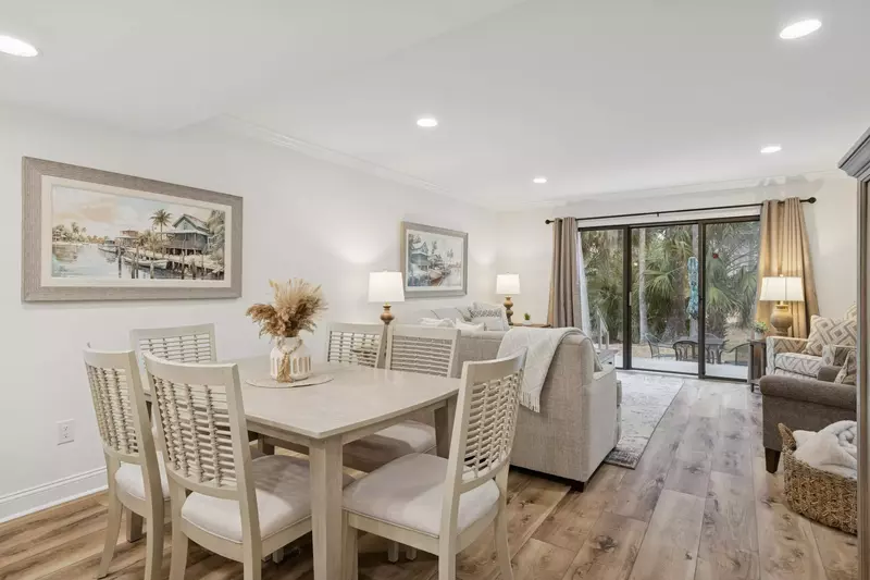 Open living and dining space